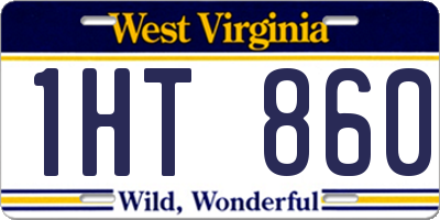 WV license plate 1HT860