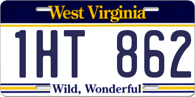 WV license plate 1HT862