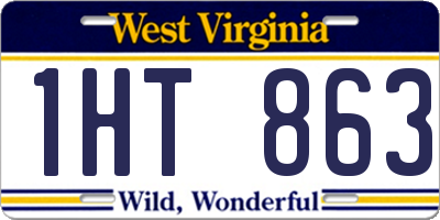 WV license plate 1HT863