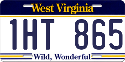 WV license plate 1HT865