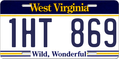 WV license plate 1HT869