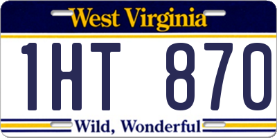 WV license plate 1HT870