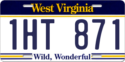 WV license plate 1HT871