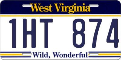 WV license plate 1HT874