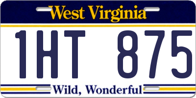 WV license plate 1HT875