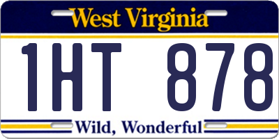 WV license plate 1HT878