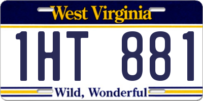 WV license plate 1HT881