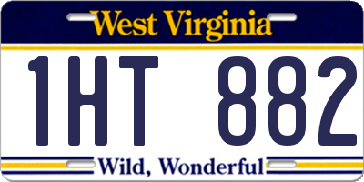 WV license plate 1HT882