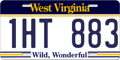 WV license plate 1HT883