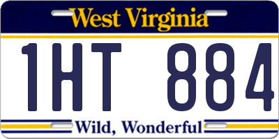 WV license plate 1HT884