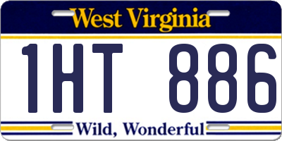 WV license plate 1HT886