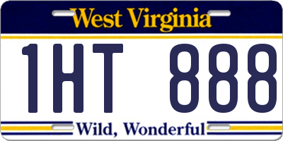 WV license plate 1HT888