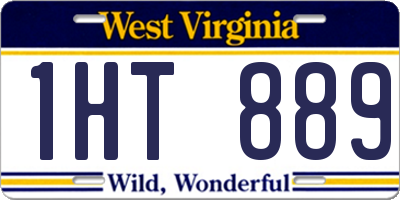 WV license plate 1HT889