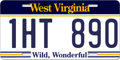 WV license plate 1HT890