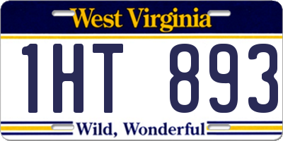 WV license plate 1HT893