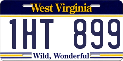 WV license plate 1HT899