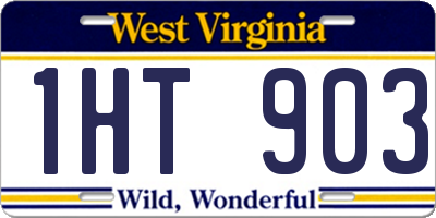 WV license plate 1HT903