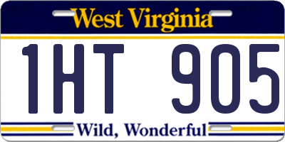 WV license plate 1HT905