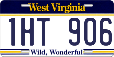 WV license plate 1HT906