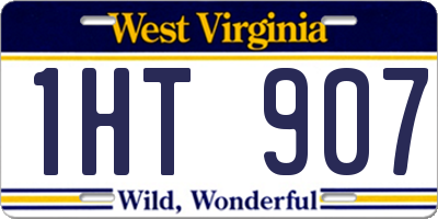 WV license plate 1HT907