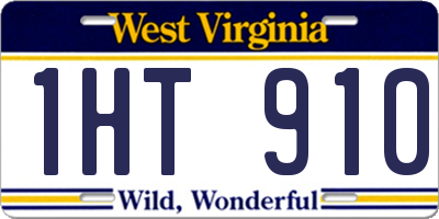 WV license plate 1HT910
