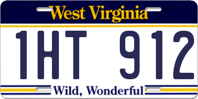 WV license plate 1HT912