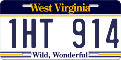 WV license plate 1HT914