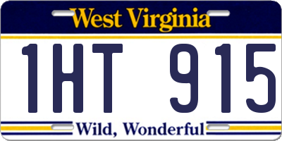 WV license plate 1HT915