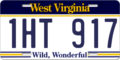 WV license plate 1HT917