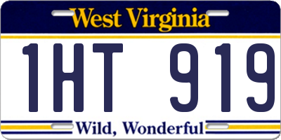 WV license plate 1HT919