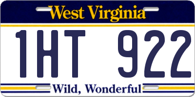 WV license plate 1HT922