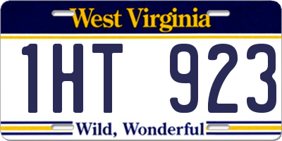 WV license plate 1HT923