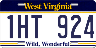 WV license plate 1HT924