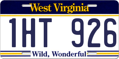 WV license plate 1HT926