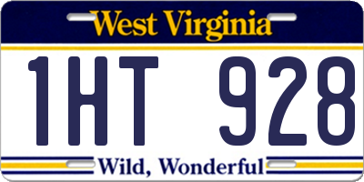 WV license plate 1HT928