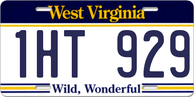 WV license plate 1HT929