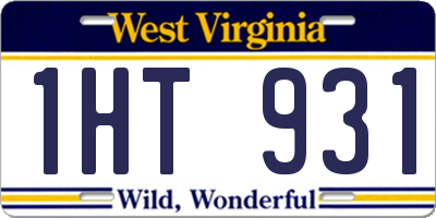 WV license plate 1HT931