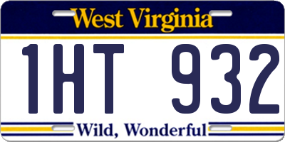 WV license plate 1HT932