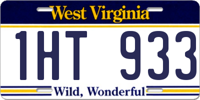 WV license plate 1HT933