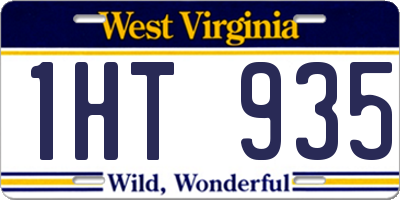 WV license plate 1HT935
