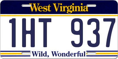 WV license plate 1HT937