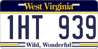 WV license plate 1HT939
