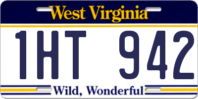 WV license plate 1HT942