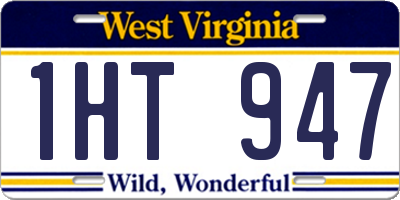 WV license plate 1HT947