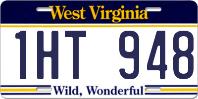WV license plate 1HT948