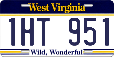 WV license plate 1HT951