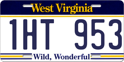 WV license plate 1HT953