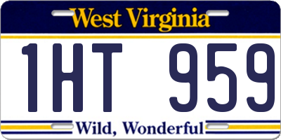 WV license plate 1HT959