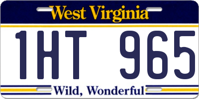 WV license plate 1HT965