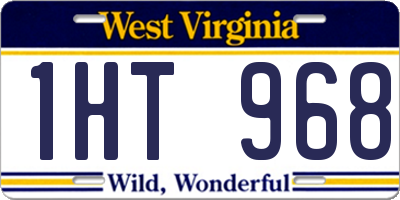 WV license plate 1HT968